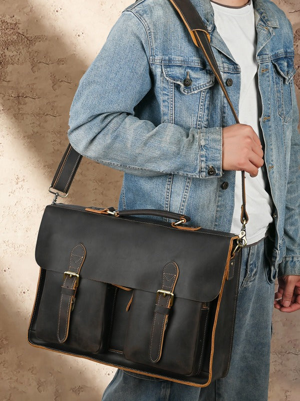 Vintage Leather Business Briefcase