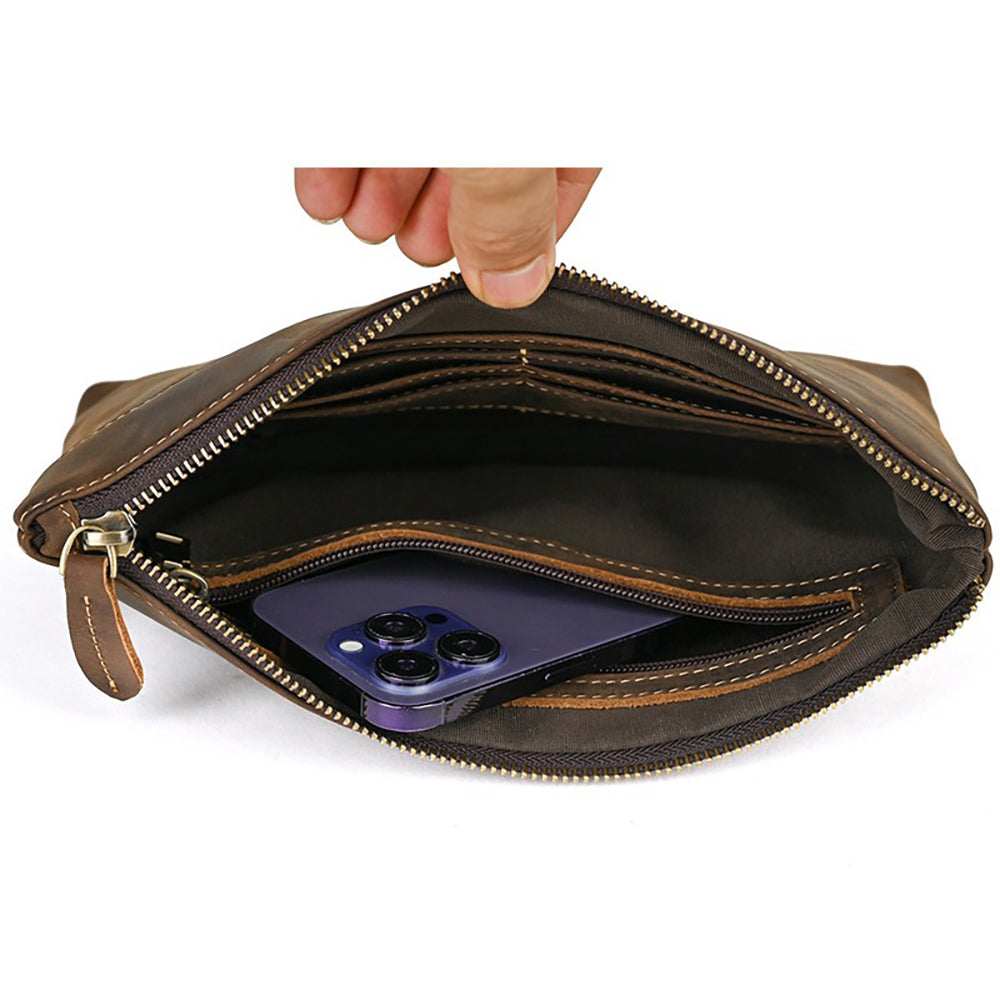 Vintage Leather Men's Clutch