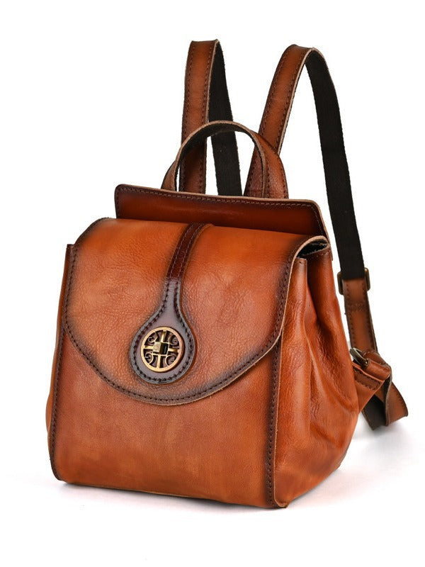 Vintage Leather Mini Backpack