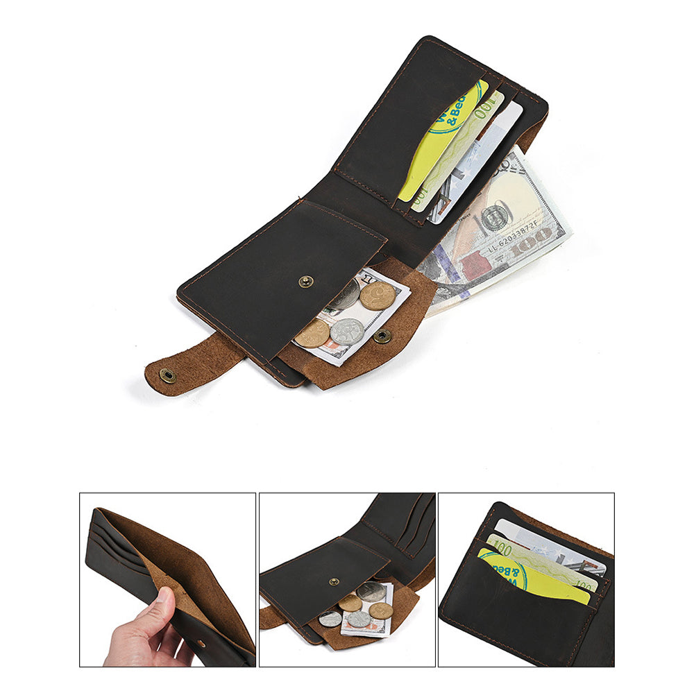 Vintage Leather Bi-fold with Coin Purse