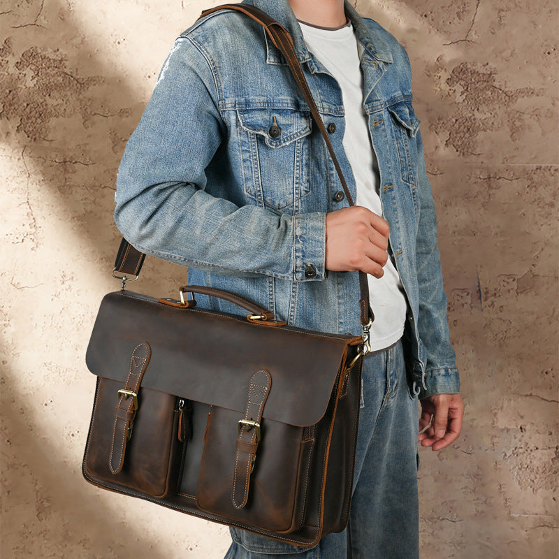 Vintage Leather Business Briefcase