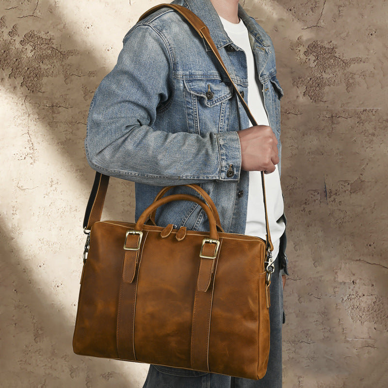 Vintage Leather Business Briefcase