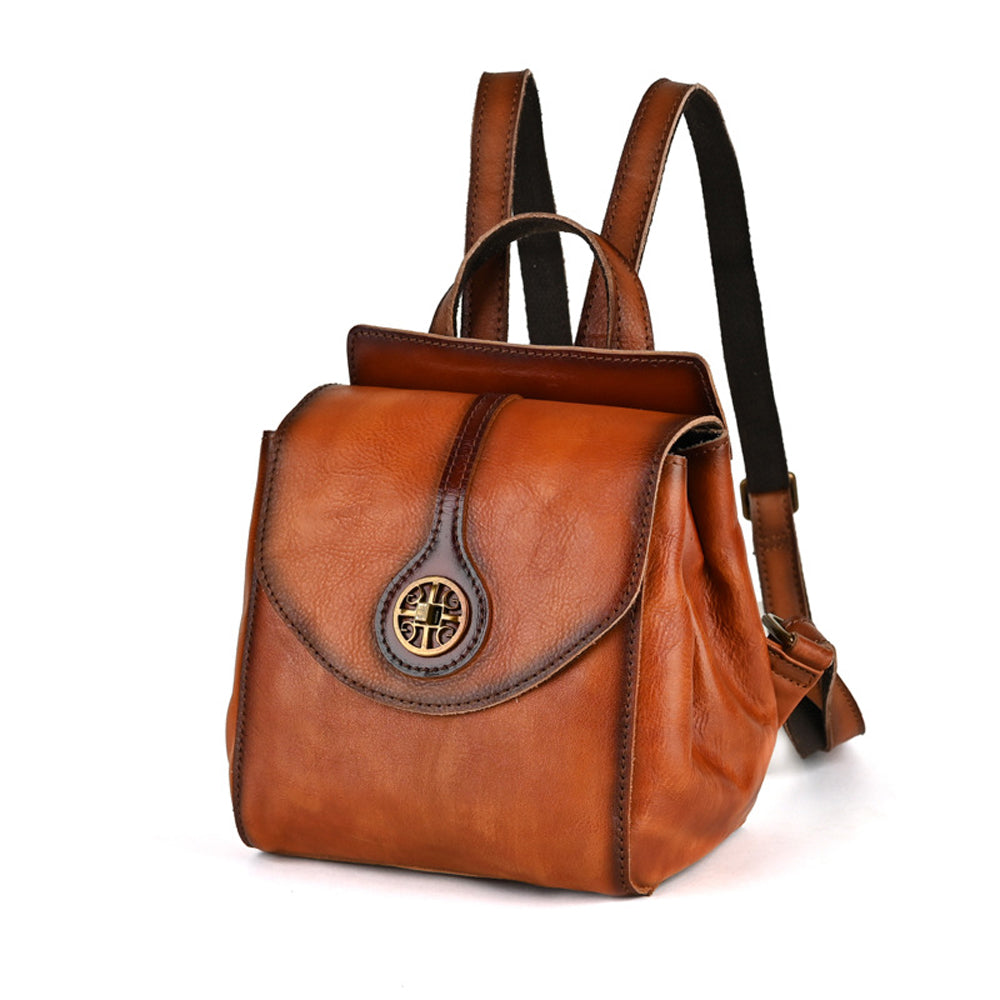 Vintage Leather Mini Backpack