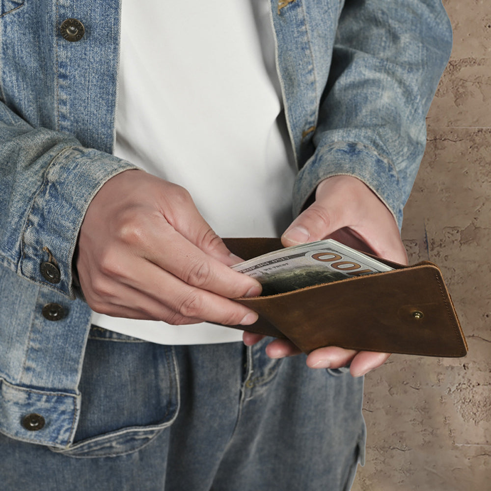 Vintage Leather Bi-fold with Coin Purse