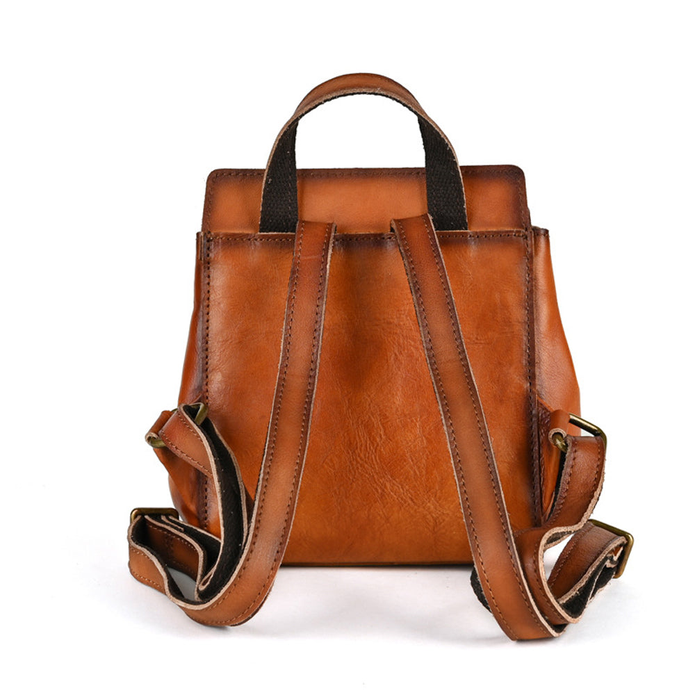 Vintage Leather Mini Backpack