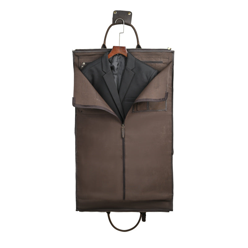 Vintage Leather Garment Duffel