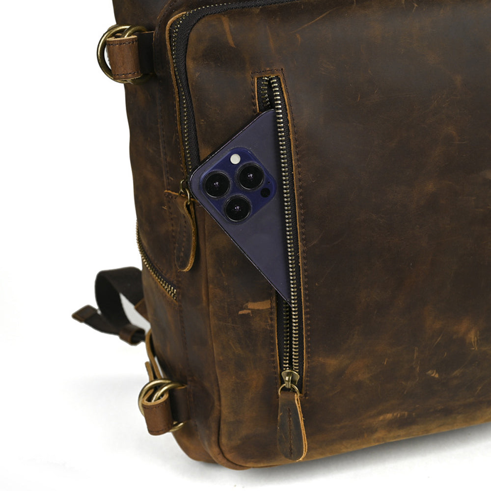 Vintage Leather Men's Backpack