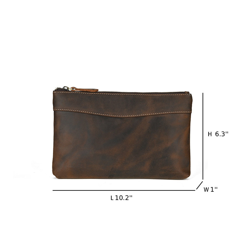 Vintage Leather Men's Clutch