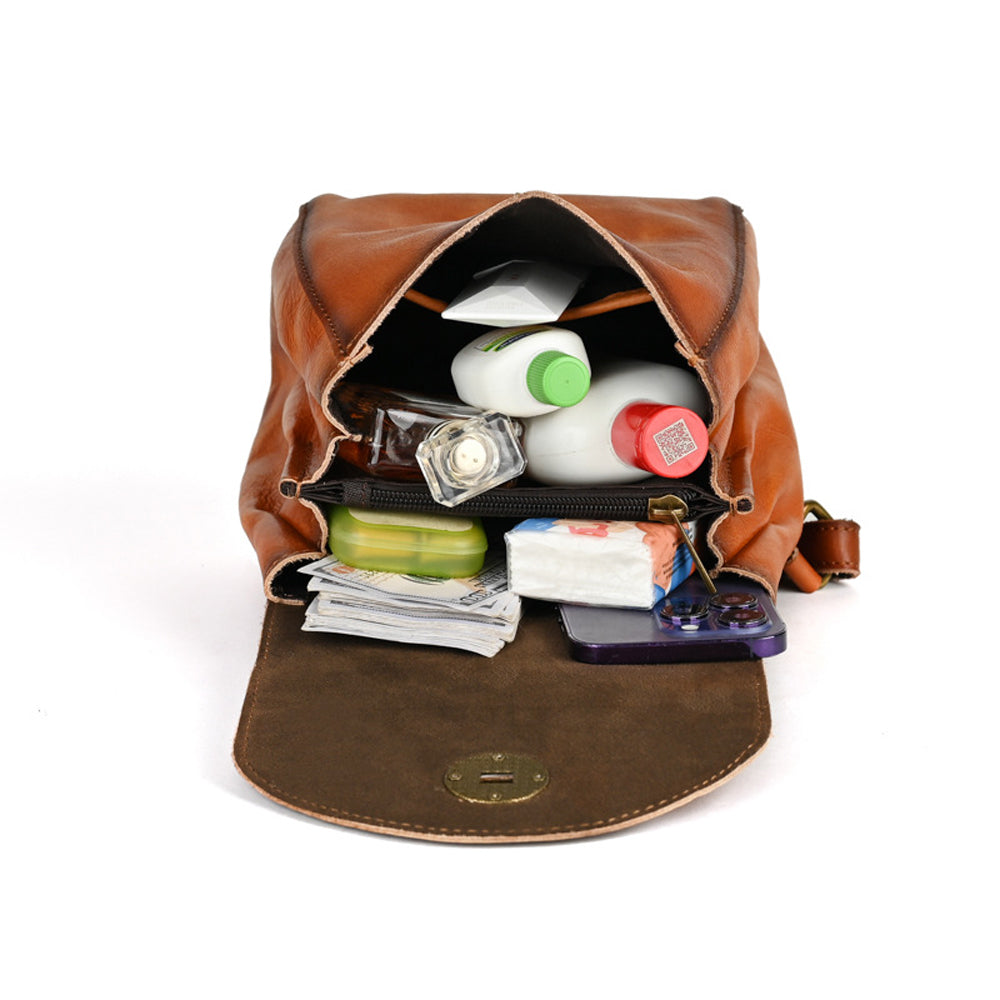 Vintage Leather Mini Backpack