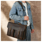 Vintage Leather Business Briefcase