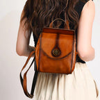 Vintage Leather Mini Backpack