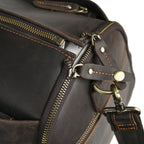 Vintage Leather Garment Duffel