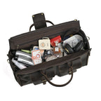 Vintage Leather Garment Duffel
