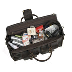 Vintage Leather Garment Duffel