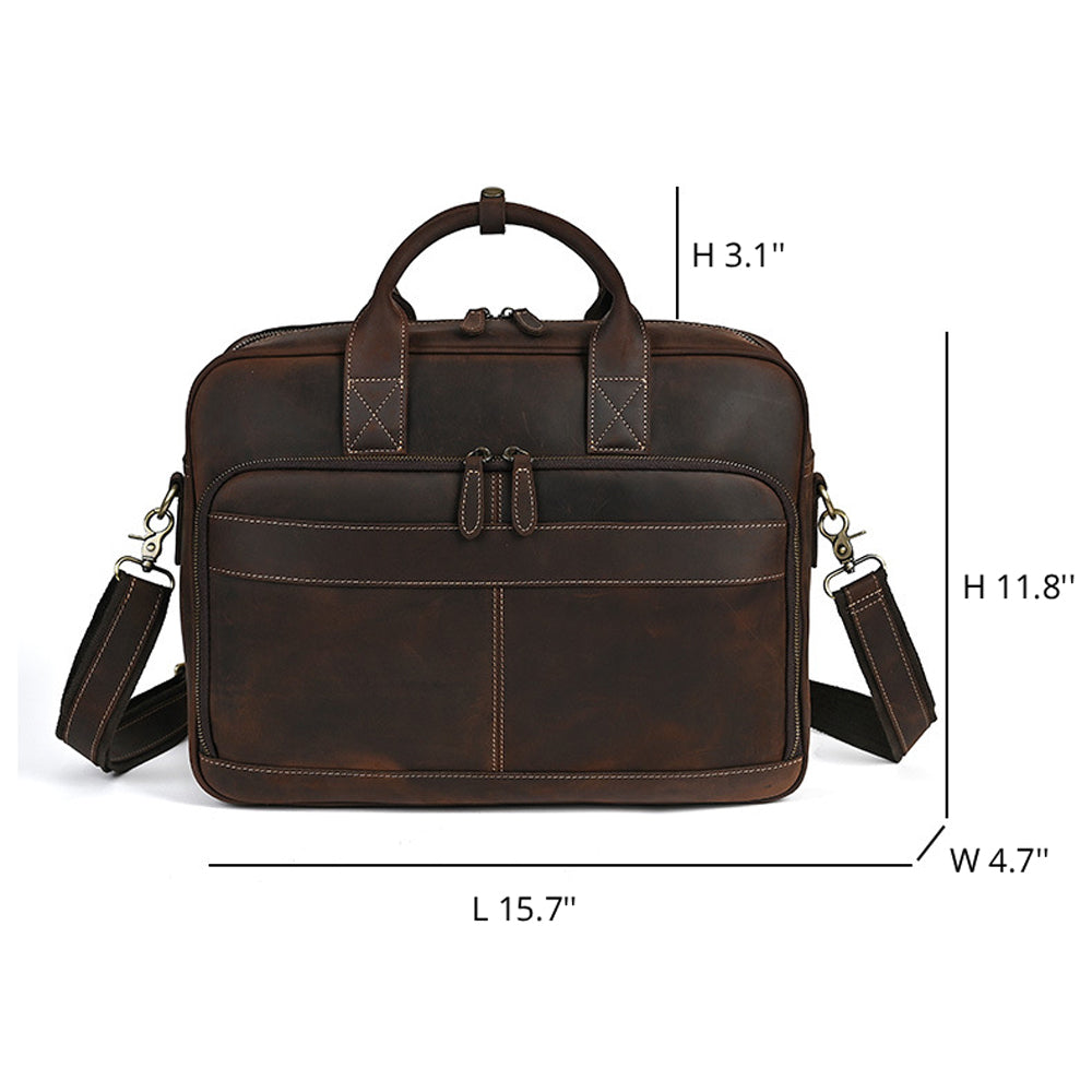 The Maverick - Vintage Leather Briefcase for Men