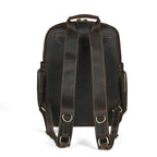 Vintage Leather Backpack-Dark Brown
