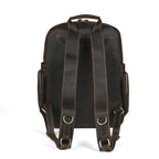 Vintage Leather Backpack-Dark Brown