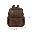 Vintage Leather Backpack-Brown