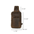 Vintage Leather Multi-Pocket Utility Belt Bag