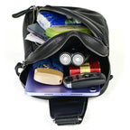 Black Leather Minimalist EDC Fanny Pack
