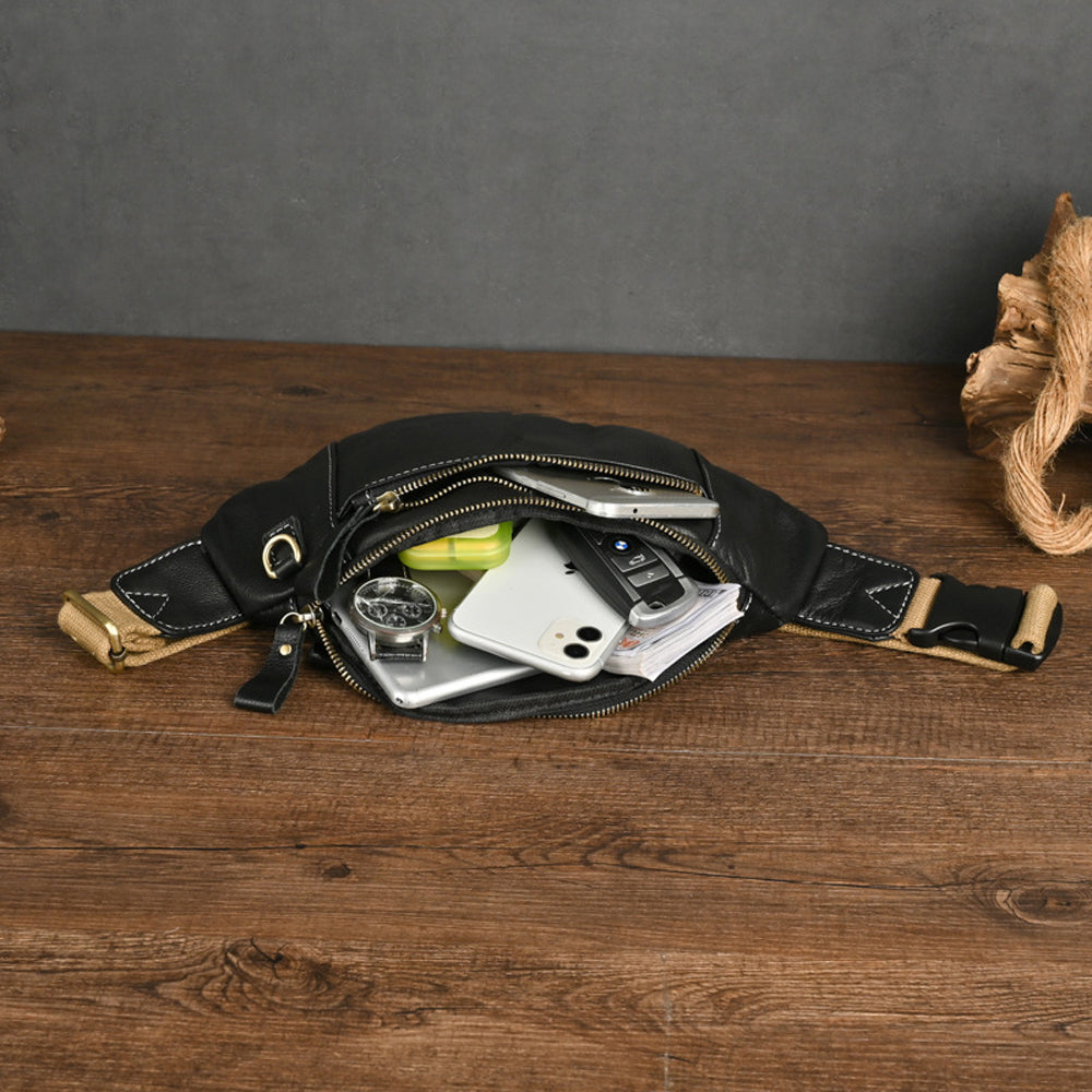 Vintage Full-Grain Leather Sling Bag