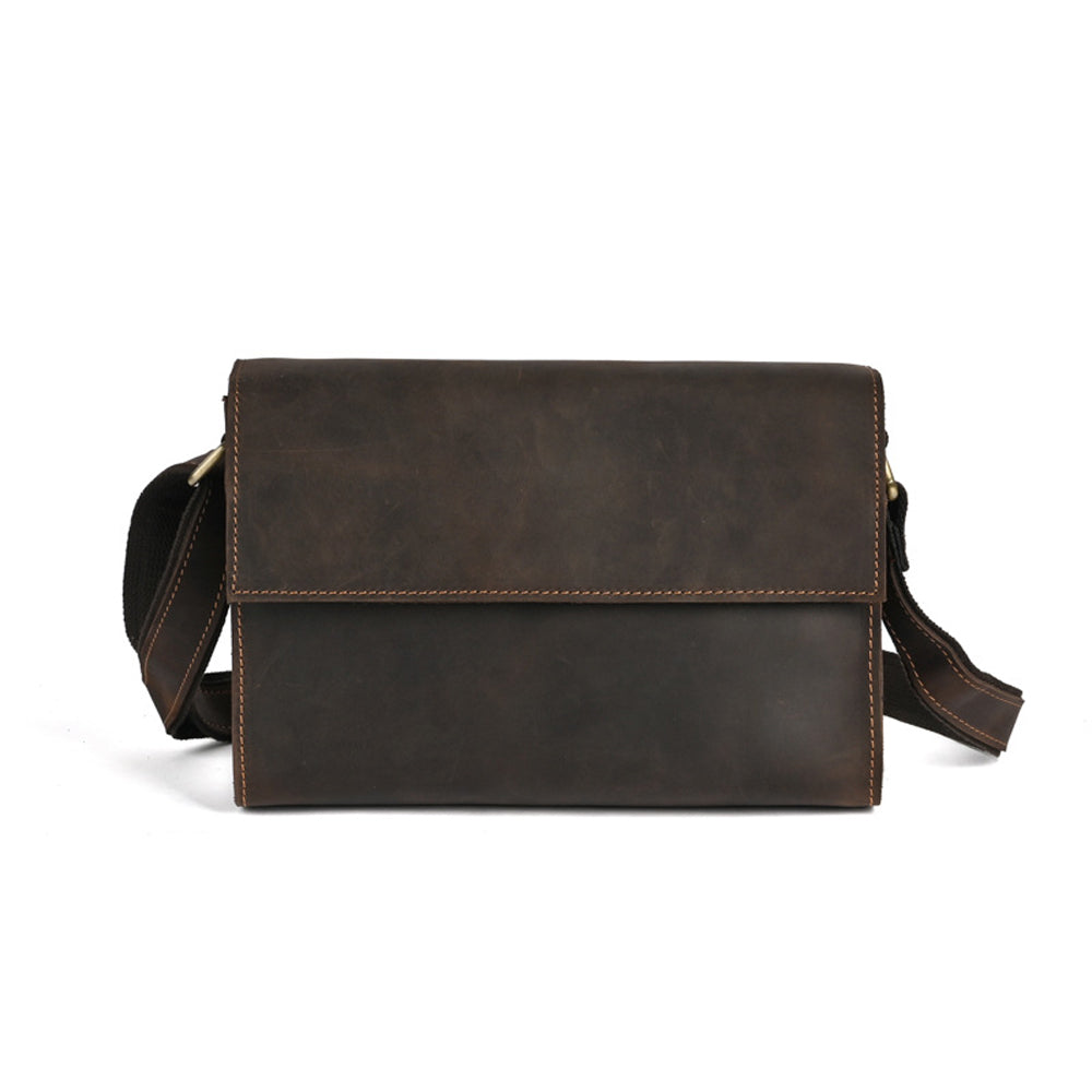 Full-Grain Vintage Leather Crossbody Bag