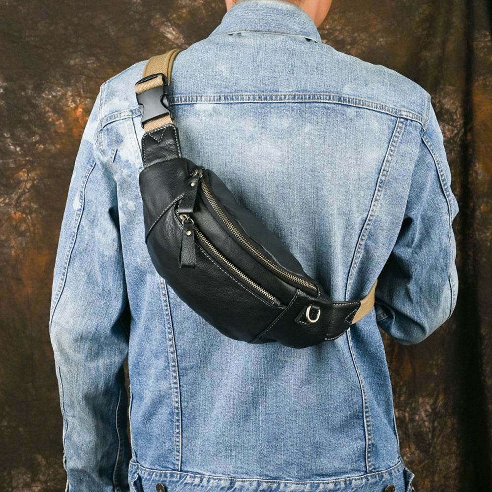 Vintage Full-Grain Leather Sling Bag