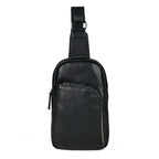 Black Leather Minimalist EDC Fanny Pack