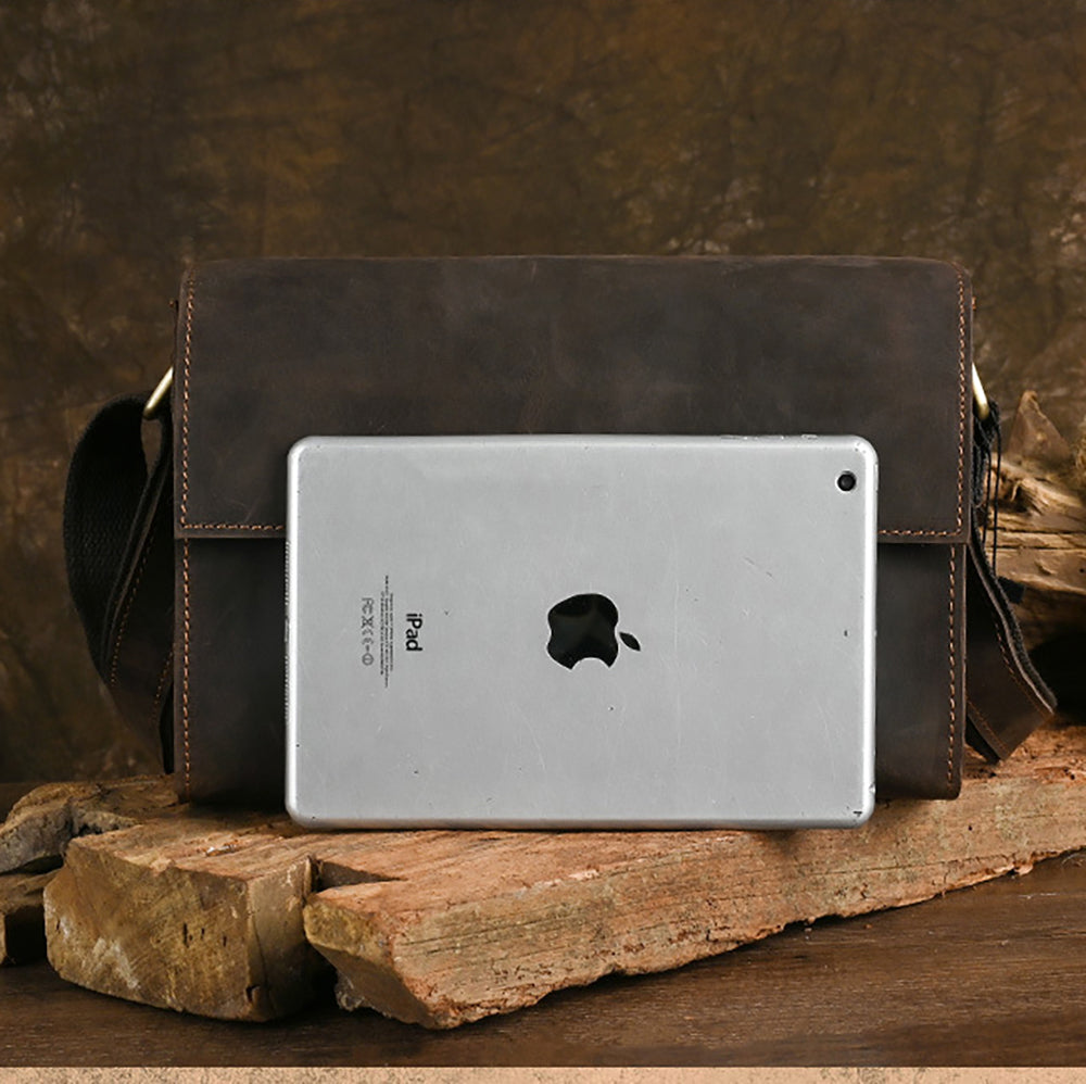 Full-Grain Vintage Leather Crossbody Bag