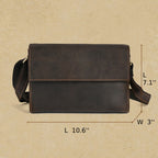 Full-Grain Vintage Leather Crossbody Bag