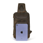 Vintage Leather Multi-Pocket Utility Belt Bag