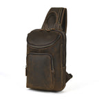 Vintage Leather Multi-Pocket Utility Belt Bag