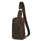 Full-Grain Crazy Horse Leather Sling Bag