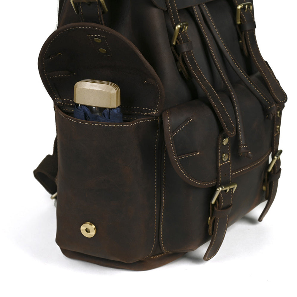 Vintage Crazy Horse Leather Rucksack