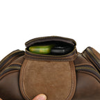 Vintage Leather Multi-Pocket Utility Belt Bag