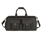 Vintage Leather Garment Duffel