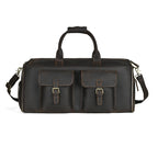 Vintage Leather Garment Duffel